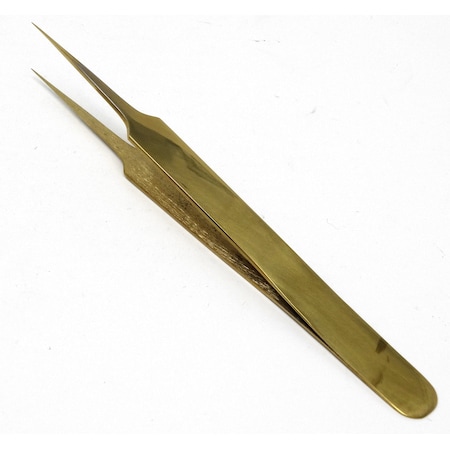 Watch & Jewelery Repair Tweezers #4 Fine Point Forceps Gold Plated